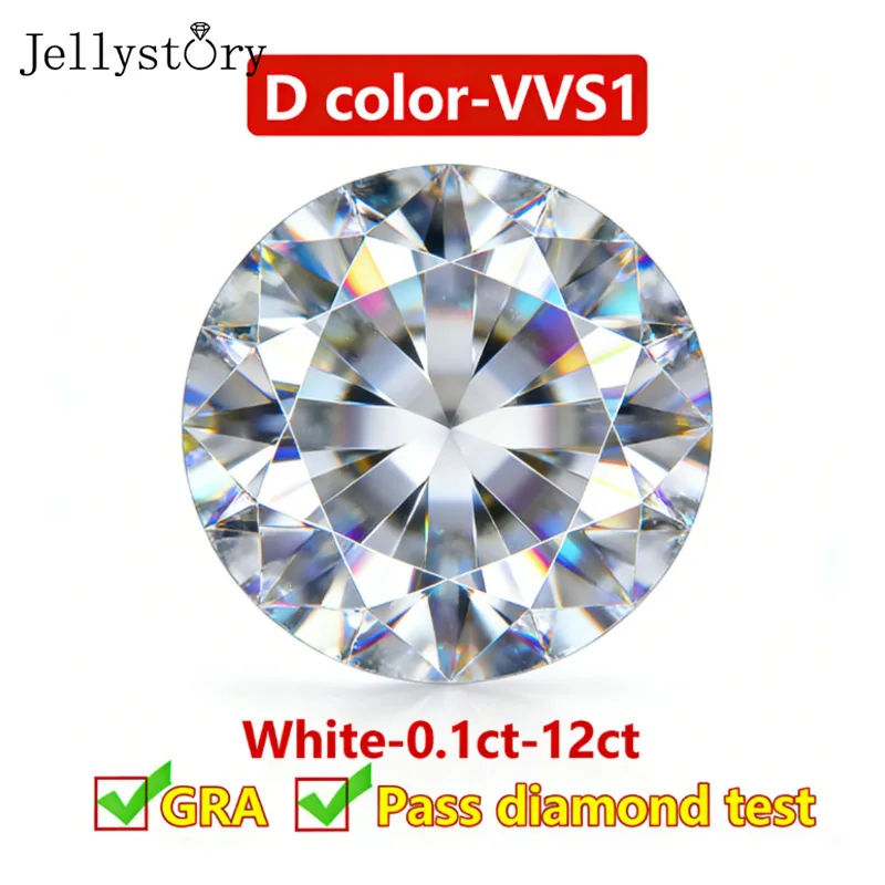 New Premium D Color VVS1 Moissanite Loose Stone Full Size Factory Wholesale Fine Jewelry Certified Moissanite Diamonds With GRA
New Premium D Color VVS1 Moissanite Loose Stone Full Size Factory Wholesale Fine Jewelry Certified Moissanite Diamonds With GRA