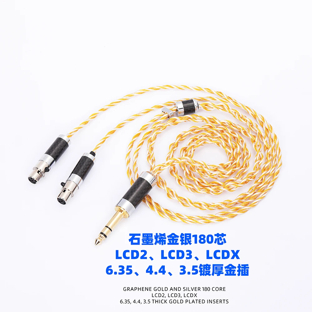Single crystal copper gold+silver graphene 6.35mm 4.4mm 3.5mm headphone upgrade cable DIY LCD2 LCD3 Otis four core three core
Single crystal copper gold+silver graphene 6.35mm 4.4mm 3.5mm headphone upgrade cable DIY LCD2 LCD3 Otis four core three core