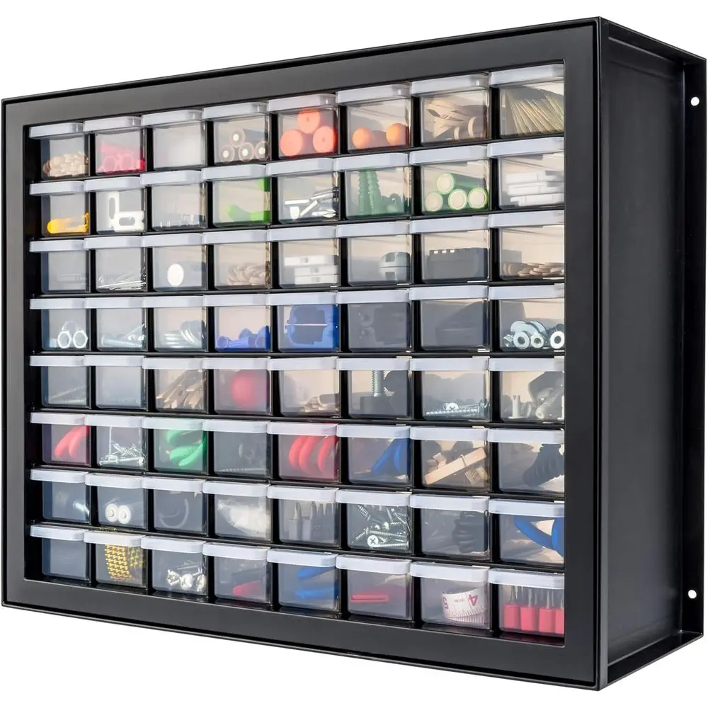 American-Made 64-Drawer Organizer for Storage, Hardware, Tools, Crafts, and More in Black
American-Made 64-Drawer Organizer for Storage, Hardware, Tools, Crafts, and More in Black