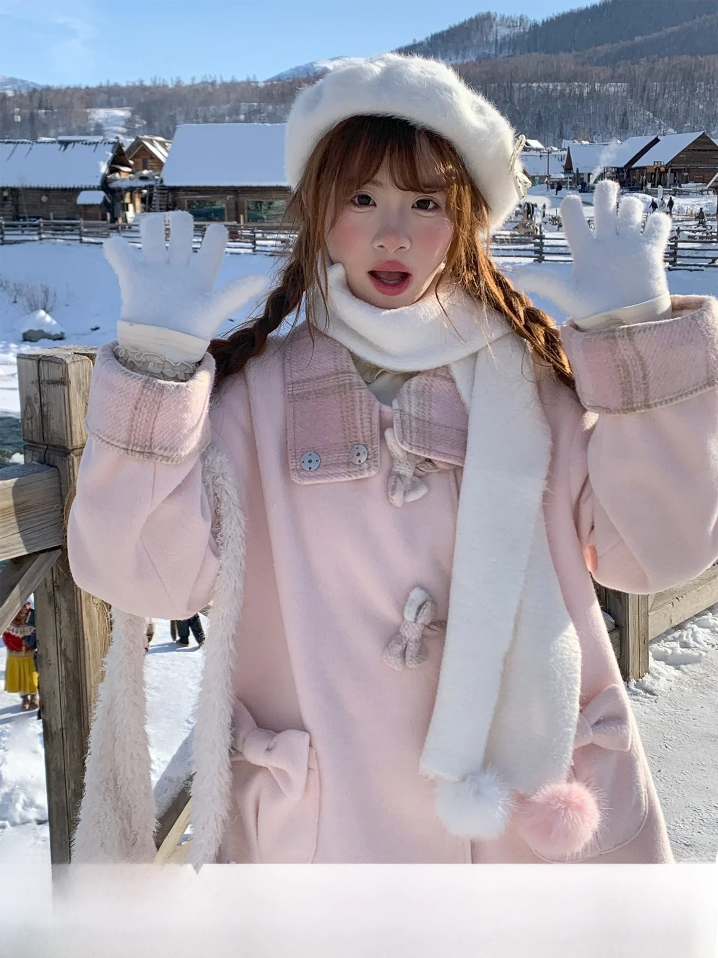 Sinsingirl Retro Bear Patchwork Plaid Bowtie Woolen Coat Buttoned Cotton Jaet Women's Thiened Winter Outerwear Coat
Sinsingirl Retro Bear Patchwork Plaid Bowtie Woolen Coat Buttoned Cotton Jaet Women's Thiened Winter Outerwear Coat