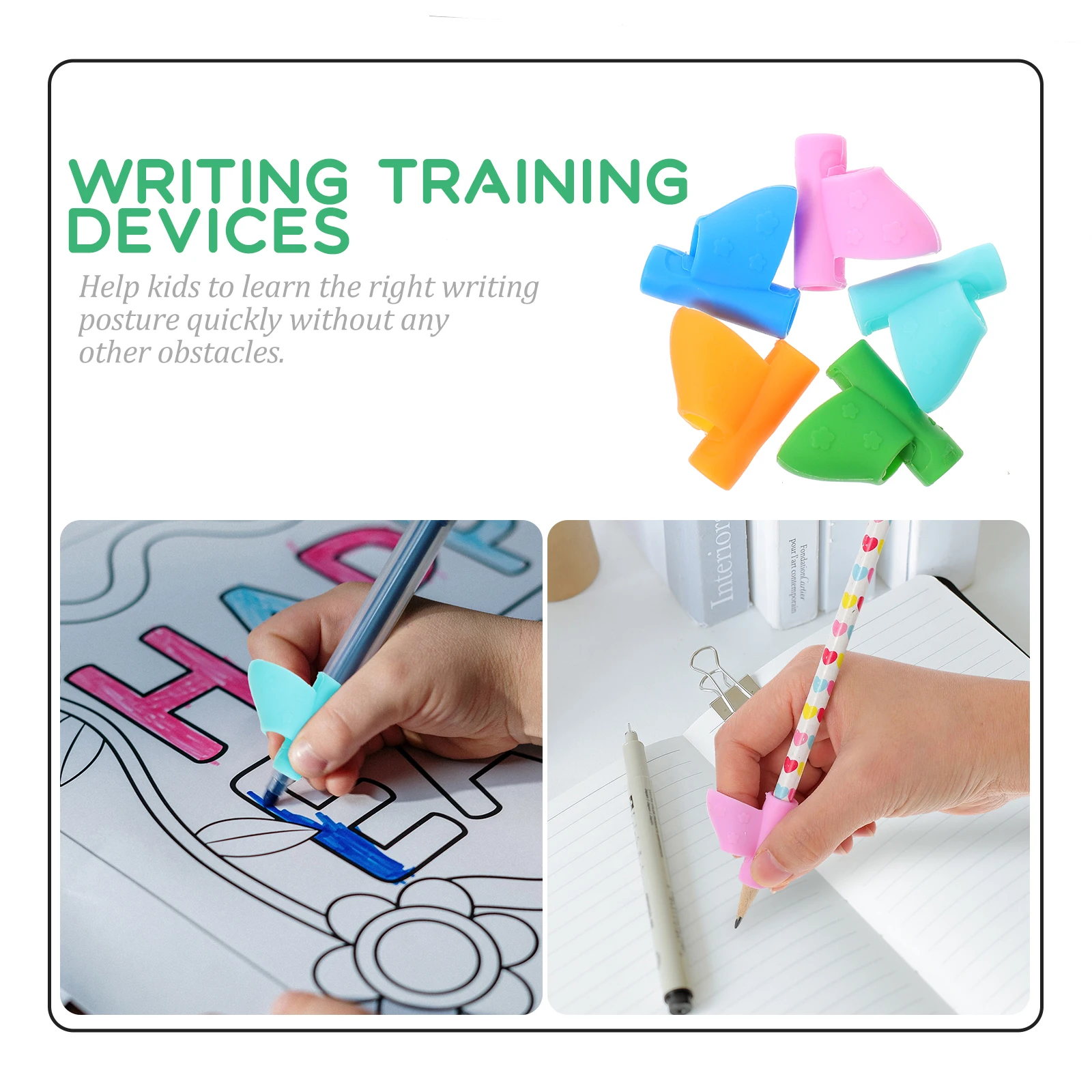 10 pcs Pen Grabbing Corrector Ergonomic Writing Posture Tool Kids Pencil Holder Silicone Children Writing Aid for Students
10 pcs Pen Grabbing Corrector Ergonomic Writing Posture Tool Kids Pencil Holder Silicone Children Writing Aid for Students