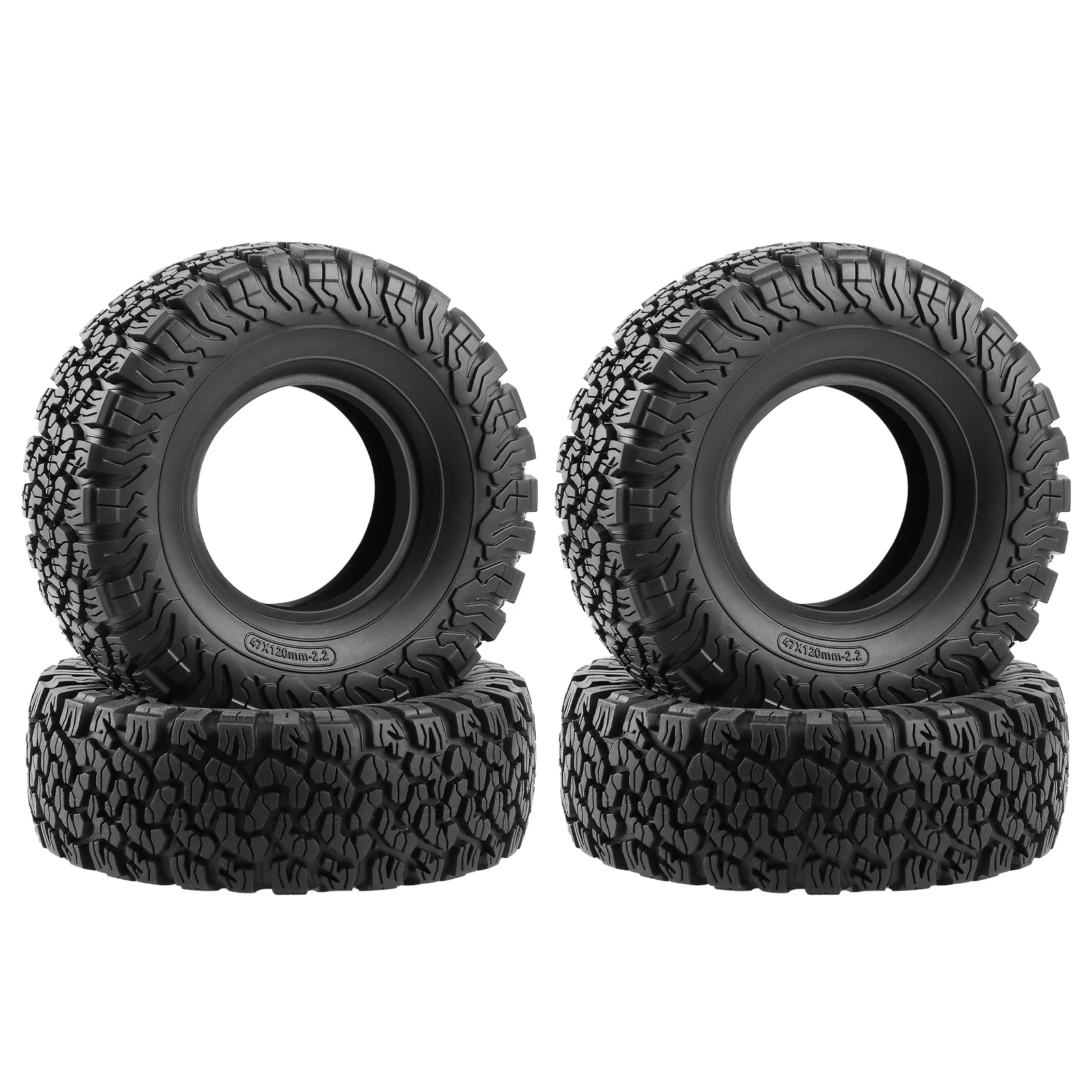 2.2 RC Soft Sticky Tires, 120x47mm Rubber Mud Slingers Tyres with Foam Inserts for 1/10 RC Crawler TRX4, SCX10, GEN8 4PC Set
2.2 RC Soft Sticky Tires, 120x47mm Rubber Mud Slingers Tyres with Foam Inserts for 1/10 RC Crawler TRX4, SCX10, GEN8 4PC Set