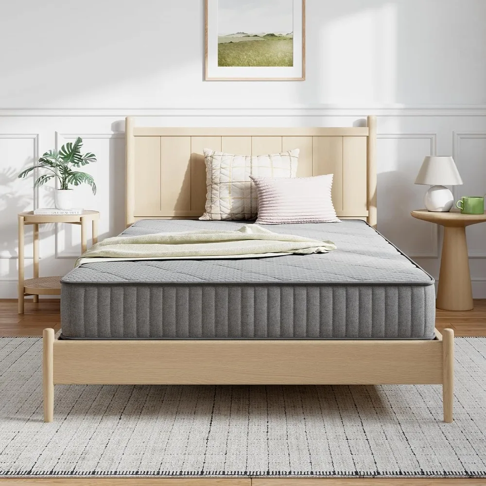 Hybrid Mattress, 6 Inch Mattress Queen Size in a Box with Steel Coils & Gel Memory Foam for Pressure Relief & Body Suppo
Hybrid Mattress, 6 Inch Mattress Queen Size in a Box with Steel Coils & Gel Memory Foam for Pressure Relief & Body Suppo