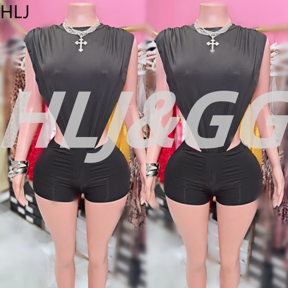 HLJ Fashion Side Hollow Out Top Two Piece Sets Women Round Neck Sleeveless Bodysuits And Shorts Outfit Sexy 2pcs Streetwear 2025
HLJ Fashion Side Hollow Out Top Two Piece Sets Women Round Neck Sleeveless Bodysuits And Shorts Outfit Sexy 2pcs Streetwear 2025