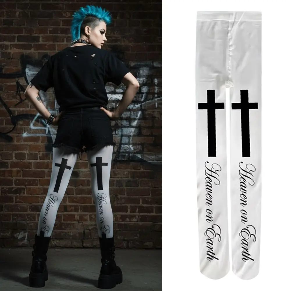 White Y2K Women's Long Socks Gothic Silk Sexy Stockings Lingerie Versatile Tight Letter Printed Pantyhose Streetwear
White Y2K Women's Long Socks Gothic Silk Sexy Stockings Lingerie Versatile Tight Letter Printed Pantyhose Streetwear