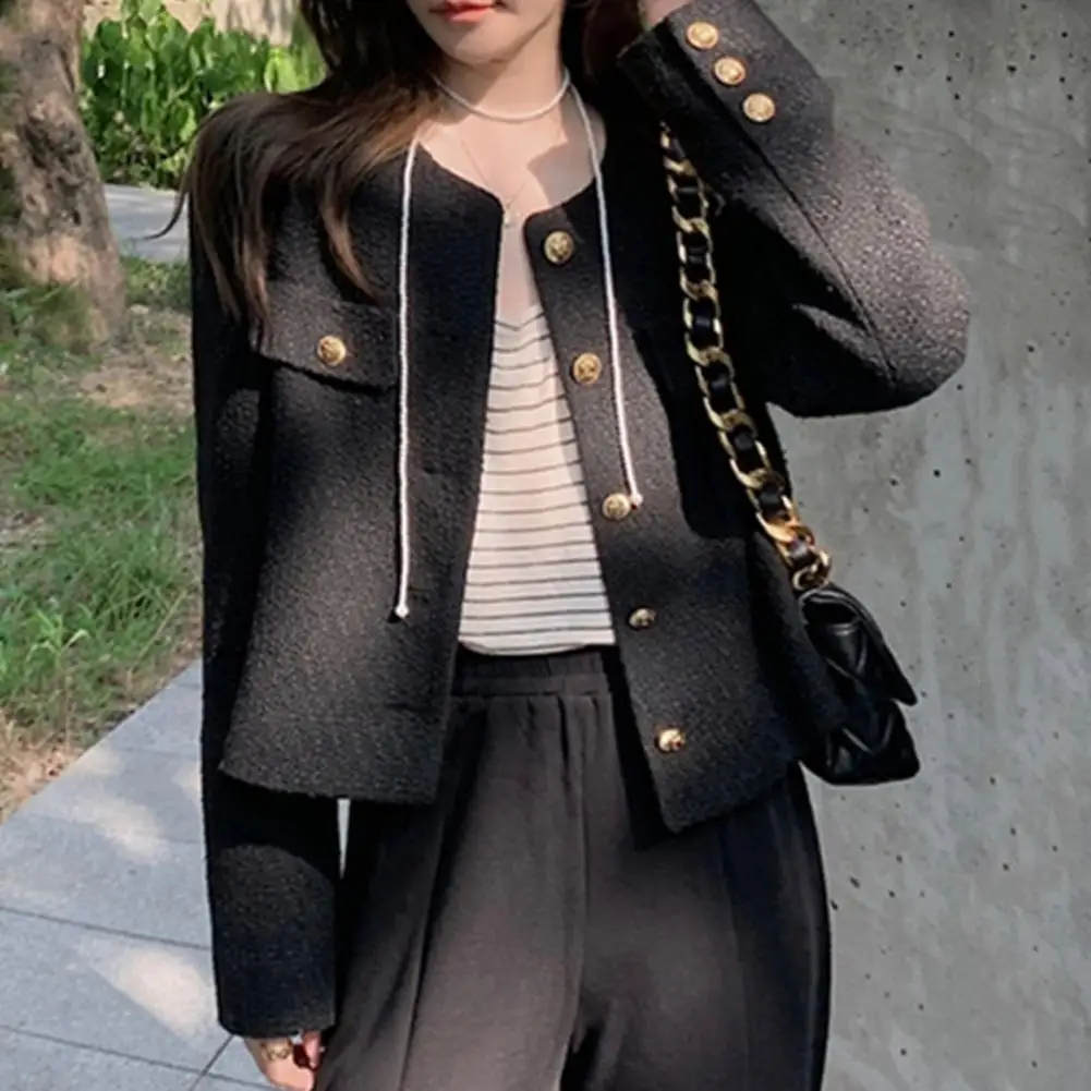 Women Knitted Jacket Stylish Single-breasted Women's Coat for Fall Spring Long Sleeves Cardigan Solid Color Loose Fit for Dating
Women Knitted Jacket Stylish Single-breasted Women's Coat for Fall Spring Long Sleeves Cardigan Solid Color Loose Fit for Dating