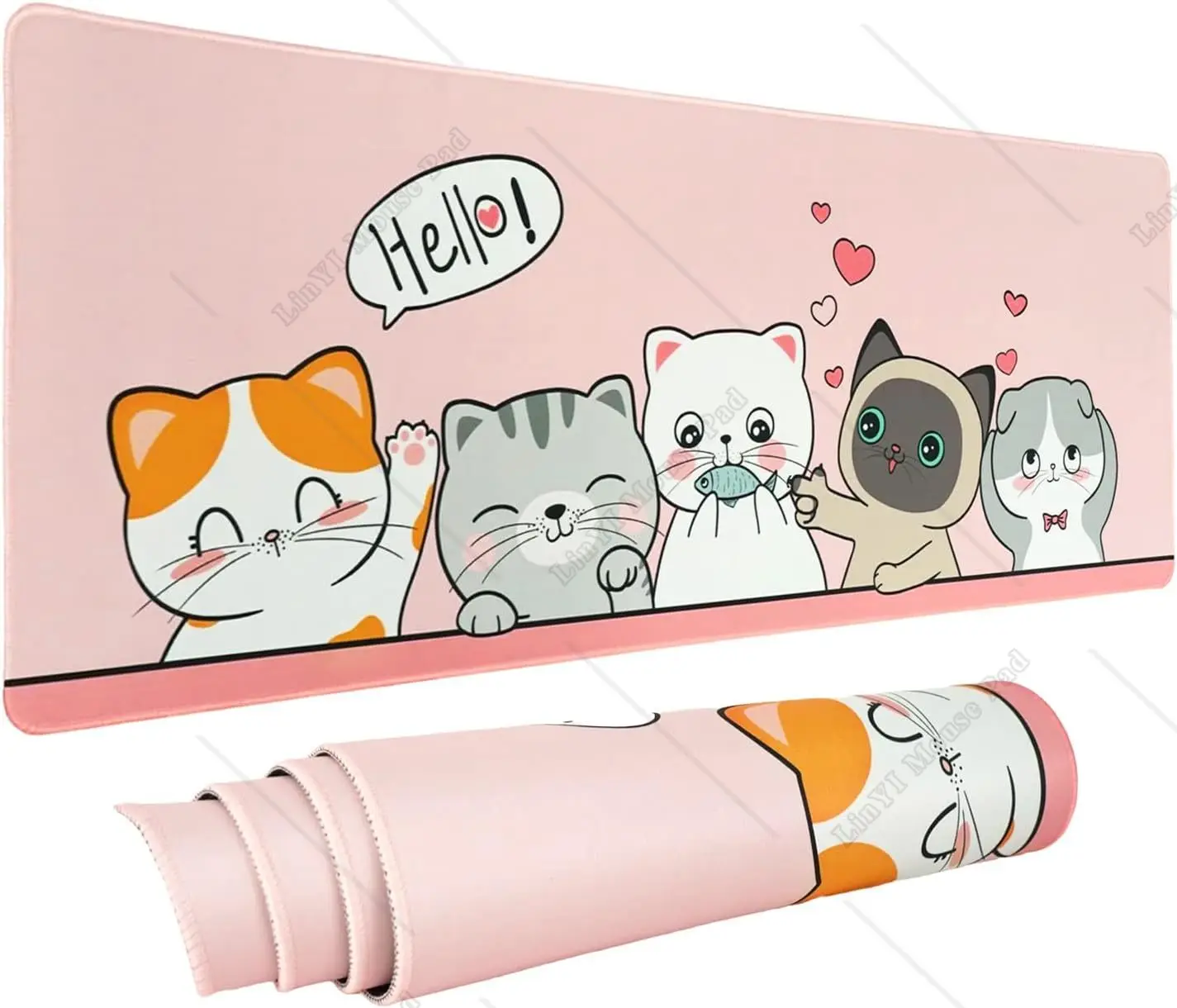 Игровой коврик для мыши Kawaii Cat, большой розовый коврик для мыши с изображением кота XL, милый длинный коврик для мыши в стиле аниме с нескользящей резиновой основой, 31,5 х 11,8 дюйма
Игровой коврик для мыши Kawaii Cat, большой розовый коврик для мыши с изображением кота XL, милый длинный коврик для мыши в стиле аниме с нескользящей резиновой основой, 31,5 х 11,8 дюйма