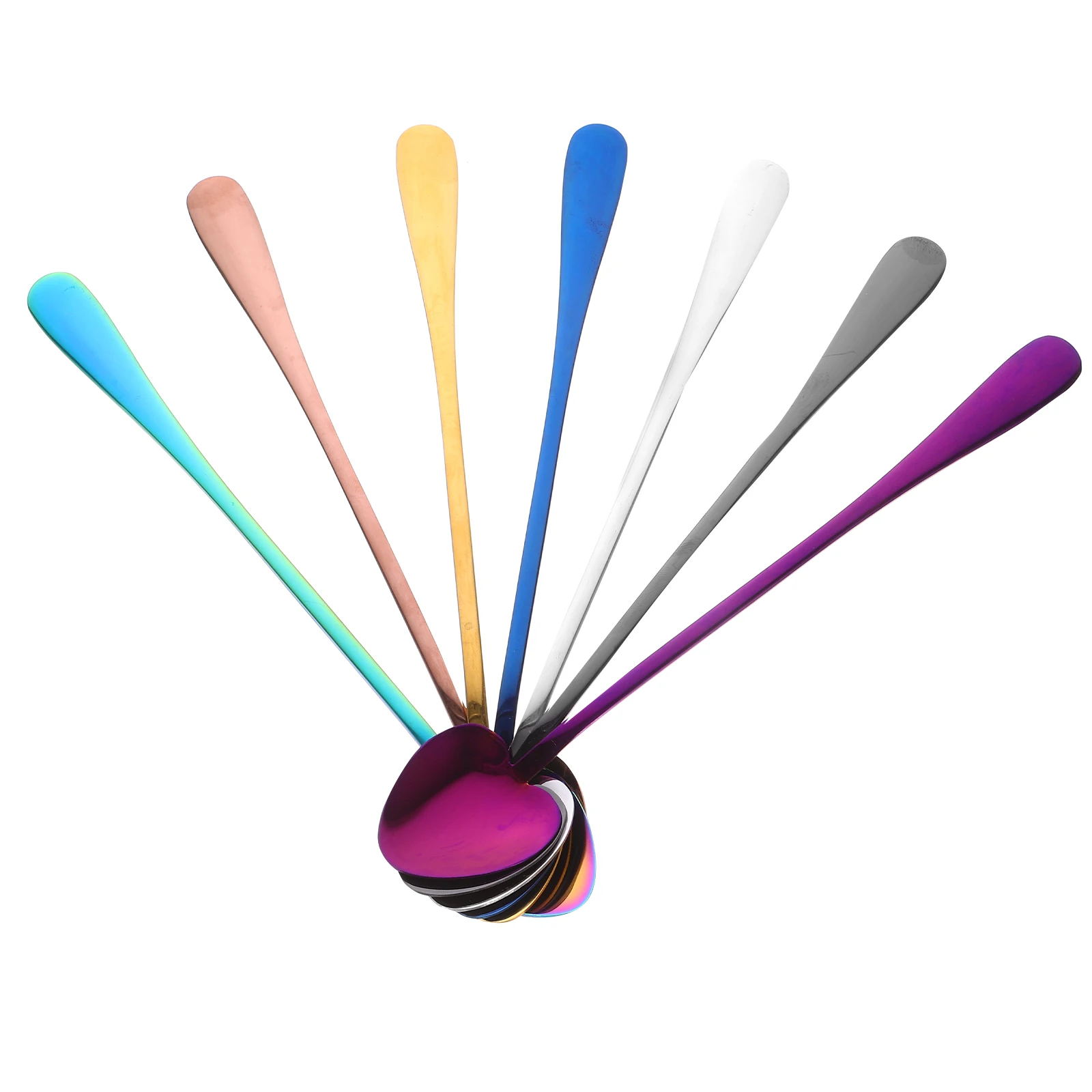 7pcs Heart Shaped Coffee Spoon Stainless Steel Multi Color Wedding Gift Tea Stirring Mixing Kitchen Bar Use Dessert Yogurt
7pcs Heart Shaped Coffee Spoon Stainless Steel Multi Color Wedding Gift Tea Stirring Mixing Kitchen Bar Use Dessert Yogurt