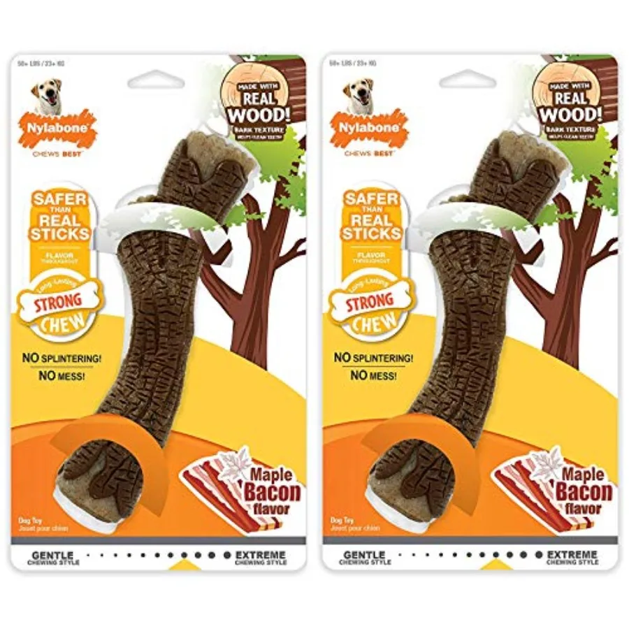 Набор из 2 прочных жевательных палочек со вкусом кленового бекона для собак весом более 22,7 кг (50 фунтов)
Набор из 2 прочных жевательных палочек со вкусом кленового бекона для собак весом более 22,7 кг (50 фунтов)