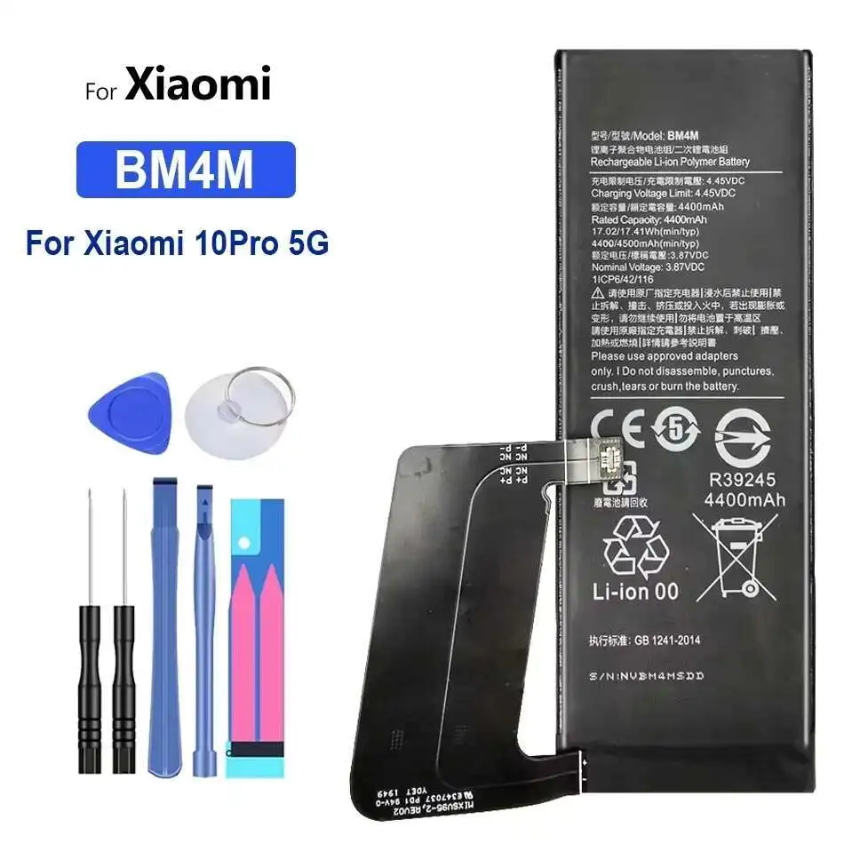 4400mAh Durable Mobile Phone Battery For Xiaomi MI 10 Pro 10Pro 5G Mi10 Pro BM4M mi10
4400mAh Durable Mobile Phone Battery For Xiaomi MI 10 Pro 10Pro 5G Mi10 Pro BM4M mi10