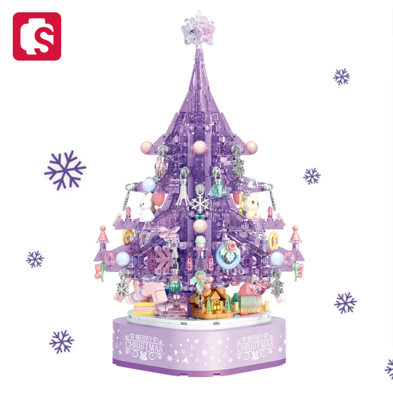 SEMBO 729pcs Purple Dream Christmas Tree Light Music Box Building Blocks Model Creative Romantic Christmas Gifts For Girls Toys
SEMBO 729pcs Purple Dream Christmas Tree Light Music Box Building Blocks Model Creative Romantic Christmas Gifts For Girls Toys