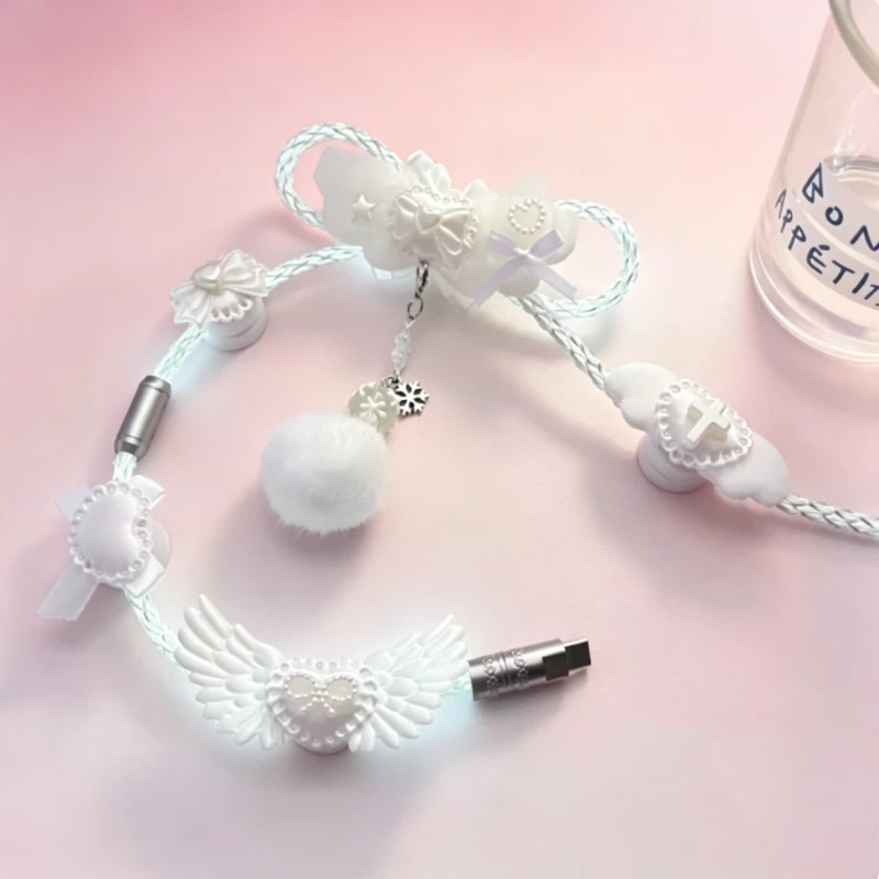 White Bow Decor Glowing Keyboard Cable Single Crystal Copper Custom 1.3m USB Type C Cord for Magnetic Mechanical Gaming Keyboard
White Bow Decor Glowing Keyboard Cable Single Crystal Copper Custom 1.3m USB Type C Cord for Magnetic Mechanical Gaming Keyboard