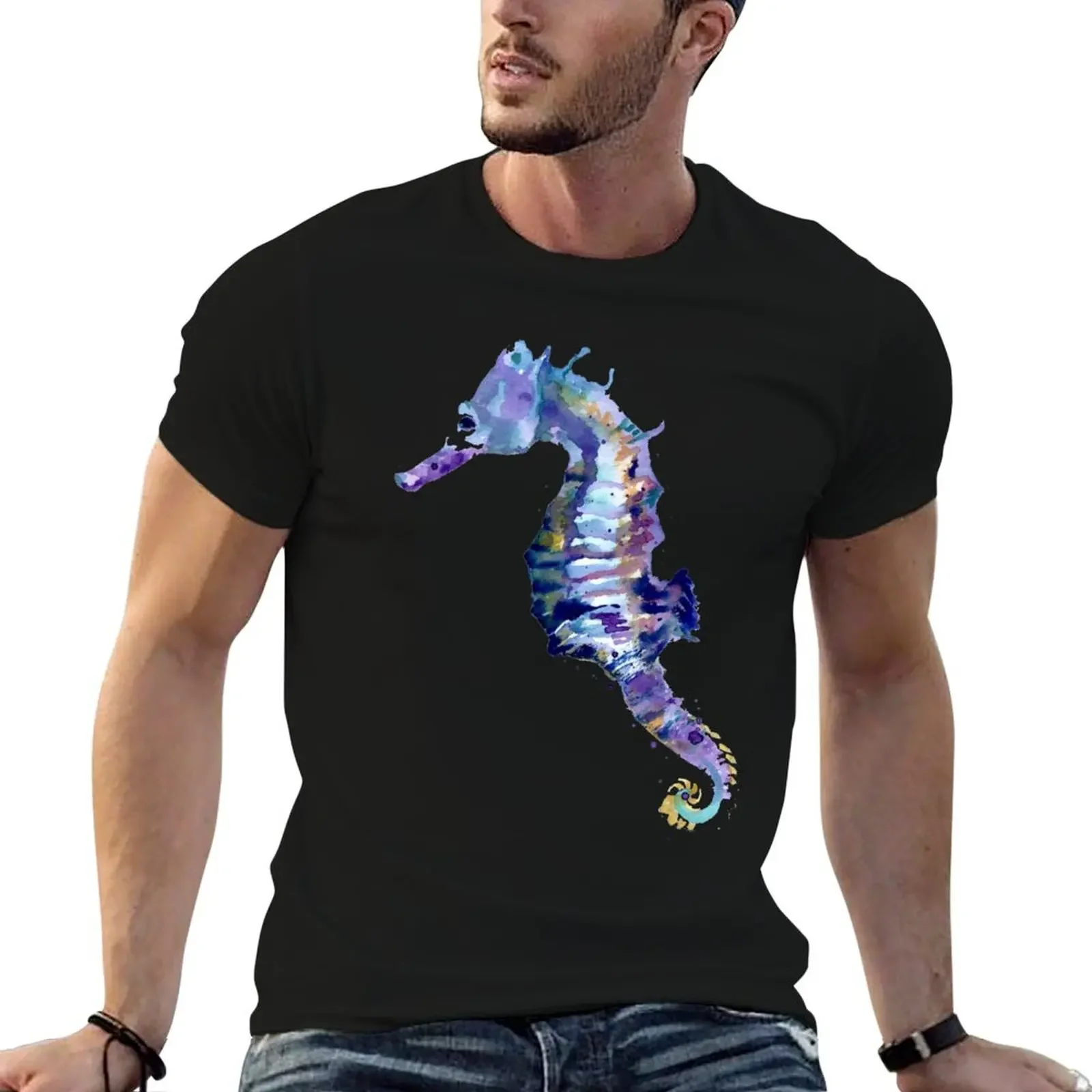 Watercolor Seahorse T-Shirt shirts graphic tee anime stuff heavyweights plus size tops Men's cotton t-shirt
Watercolor Seahorse T-Shirt shirts graphic tee anime stuff heavyweights plus size tops Men's cotton t-shirt