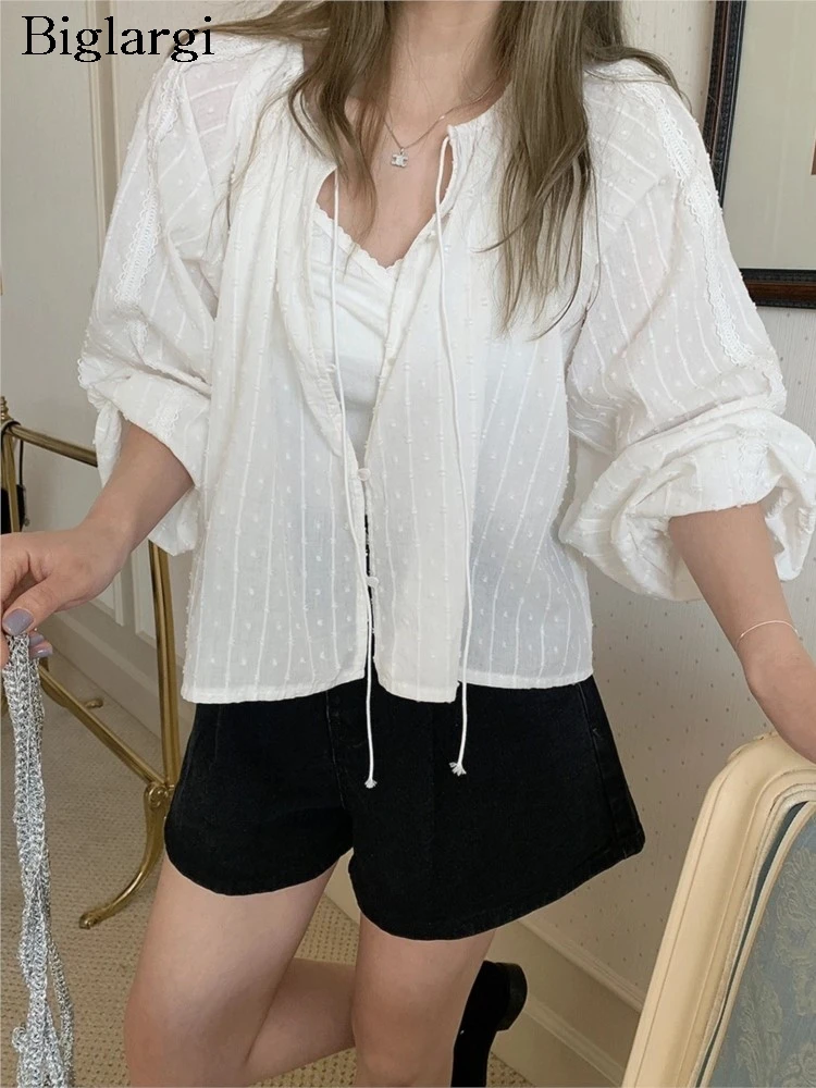 Spring Summer White Shirt Women Krean Style Puff Sleeve Ladies Tops New Fashion Blouses Casual Loose Woman Cardigan Shirts
Spring Summer White Shirt Women Krean Style Puff Sleeve Ladies Tops New Fashion Blouses Casual Loose Woman Cardigan Shirts