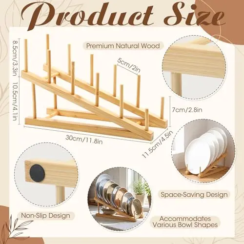 6-Piece Natural Wood Multi-Functional Tiered Rack For Plates, Art Canvases, Books, Magazines, And Pot Lids – Countertop Or
6-Piece Natural Wood Multi-Functional Tiered Rack For Plates, Art Canvases, Books, Magazines, And Pot Lids – Countertop Or
