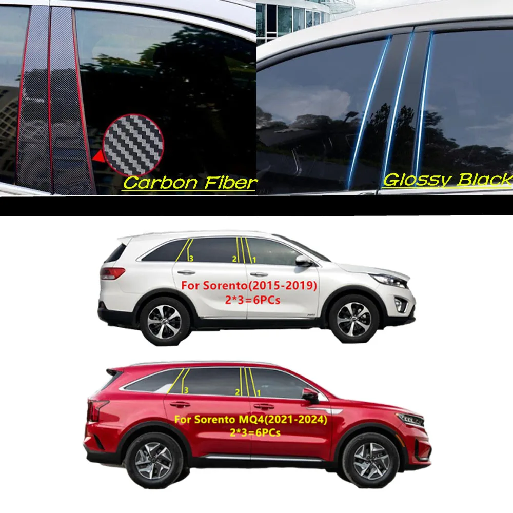 Car PC Material Pillar Post Cover Door Trim Window Molding Sticker Plate Accessories For Kia Sorento MQ4 2015-2019 2021-2024
Car PC Material Pillar Post Cover Door Trim Window Molding Sticker Plate Accessories For Kia Sorento MQ4 2015-2019 2021-2024