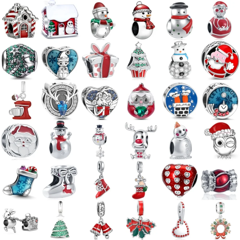 Рождественская елка, снеговик, подвеска из бусин для дома, серебро 925 пробы, подходит для оригинального европейского браслета, аксессуары «сделай сам», изысканные ювелирные изделия
Рождественская елка, снеговик, подвеска из бусин для дома, серебро 925 пробы, подходит для оригинального европейского браслета, аксессуары «сделай сам», изысканные ювелирные изделия