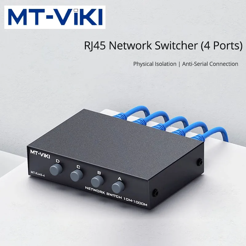 MT-VIKI RJ45 Network Switch Sharing Device Bidirectional Internal Network And External Network Conversion MT-RJ45-4
MT-VIKI RJ45 Network Switch Sharing Device Bidirectional Internal Network And External Network Conversion MT-RJ45-4