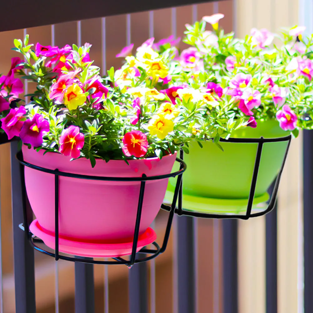 2Pcs Hanging Flower Stand Iron Planters Round Metal Railing Balcony Porch Hanger Pots Succulents Gardening
2Pcs Hanging Flower Stand Iron Planters Round Metal Railing Balcony Porch Hanger Pots Succulents Gardening