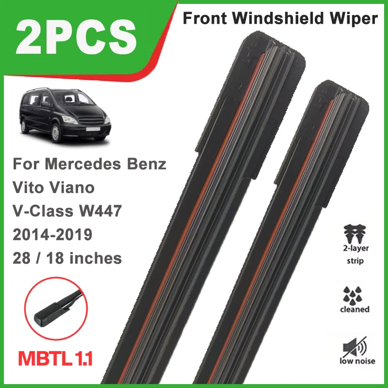 28"+18" Double Rubber Front Wiper Blades, Windscreen Windshield Part For Mercedes Benz Vito Viano V-Class W447 2014-2019 2015
28"+18" Double Rubber Front Wiper Blades, Windscreen Windshield Part For Mercedes Benz Vito Viano V-Class W447 2014-2019 2015