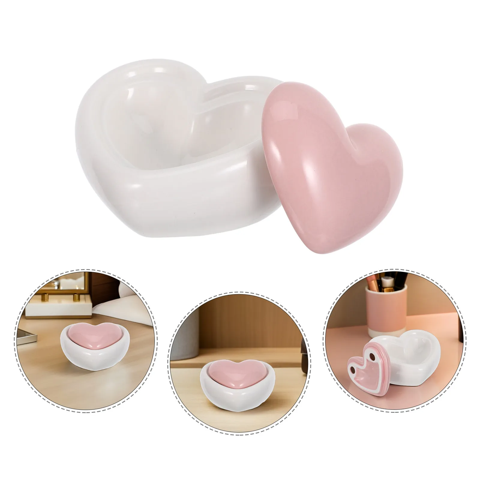 Small Pink Ceramic Heart Jewelry Box Trinket Tray Jewelry Organizer Rings Earrings Necklaces Bracelet Storage Container Women
Small Pink Ceramic Heart Jewelry Box Trinket Tray Jewelry Organizer Rings Earrings Necklaces Bracelet Storage Container Women