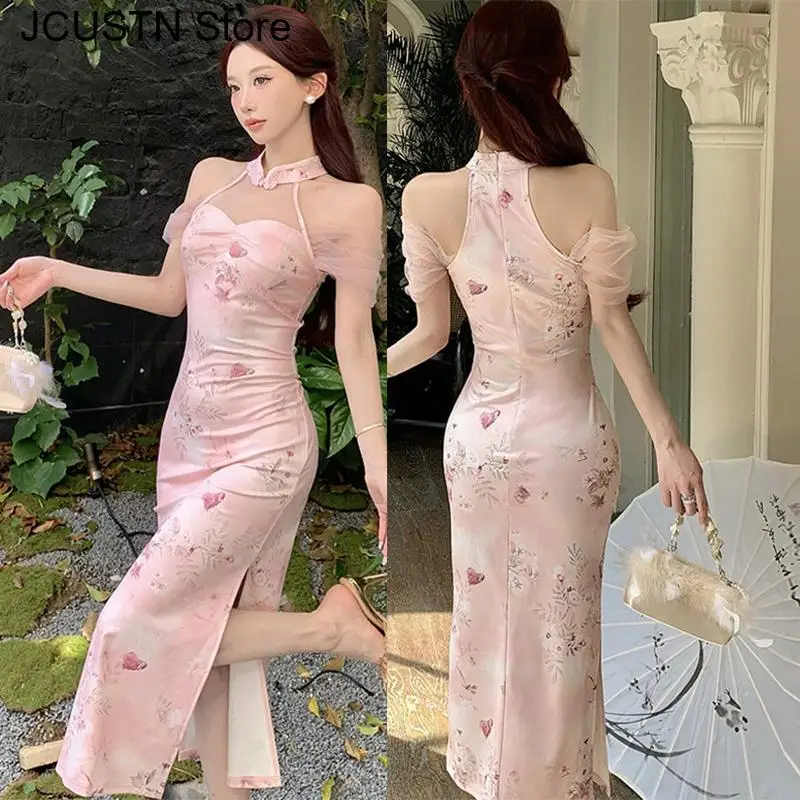 Новое женское платье Cheongsam в китайском стиле, сексуальное Ципао без рукавов, улучшенное традиционное Ципао, длинное платье с цветочным принтом, вечернее платье
Новое женское платье Cheongsam в китайском стиле, сексуальное Ципао без рукавов, улучшенное традиционное Ципао, длинное платье с цветочным принтом, вечернее платье