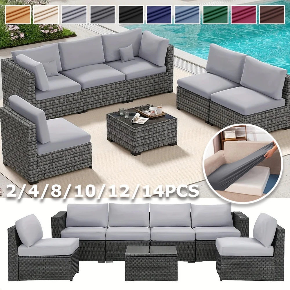 Outdoor Garden Patio Cushion Covers Solid Color Elastic Stretch Resistant Slipcover for Patio Furniture Sectional Sofa Protector
Outdoor Garden Patio Cushion Covers Solid Color Elastic Stretch Resistant Slipcover for Patio Furniture Sectional Sofa Protector