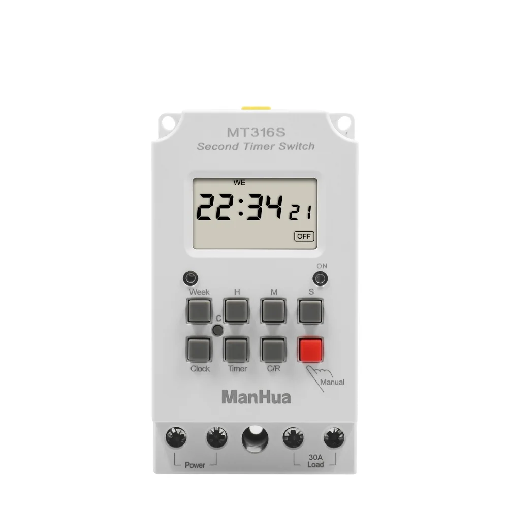 MT316S 30A Digital Programmable Digital Timer Switch
MT316S 30A Digital Programmable Digital Timer Switch