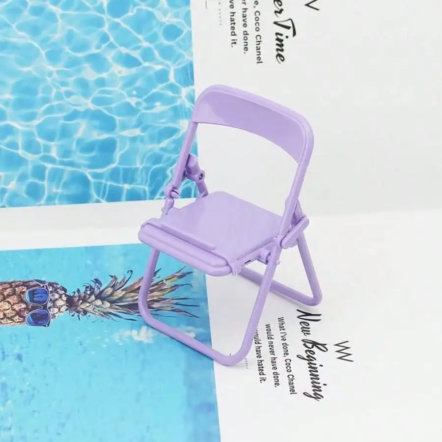 1pc Cute and Creative Desktop Folding Chair Phone Stand, Macaron Color Lazy Stand
1pc Cute and Creative Desktop Folding Chair Phone Stand, Macaron Color Lazy Stand