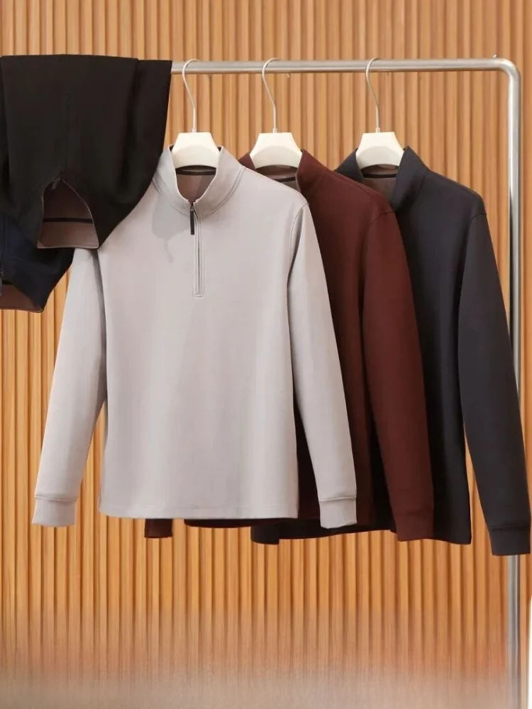 Italian Luxury Wool Lyocell Blend Zipper f High Ne Outdoor Base irt for Men Breathable Casual Sle Long Sve T-irt
Italian Luxury Wool Lyocell Blend Zipper f High Ne Outdoor Base irt for Men Breathable Casual Sle Long Sve T-irt