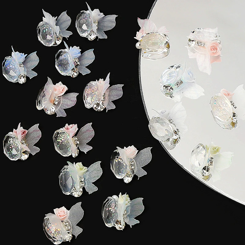 5PCS 3D Gauze Butterfly Oval Nail Art Rhinestone Pigeon Egg Crystal Charms Accessories For Organza Nails Decoration Supplies
5PCS 3D Gauze Butterfly Oval Nail Art Rhinestone Pigeon Egg Crystal Charms Accessories For Organza Nails Decoration Supplies