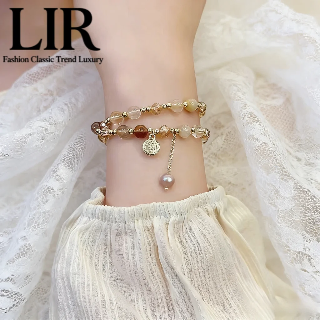 LIR New Chinese Double-Layer Bracelet: Crystal Pearl Glass Beaded Luxury Feng Shui Health Wealth Women
LIR New Chinese Double-Layer Bracelet: Crystal Pearl Glass Beaded Luxury Feng Shui Health Wealth Women