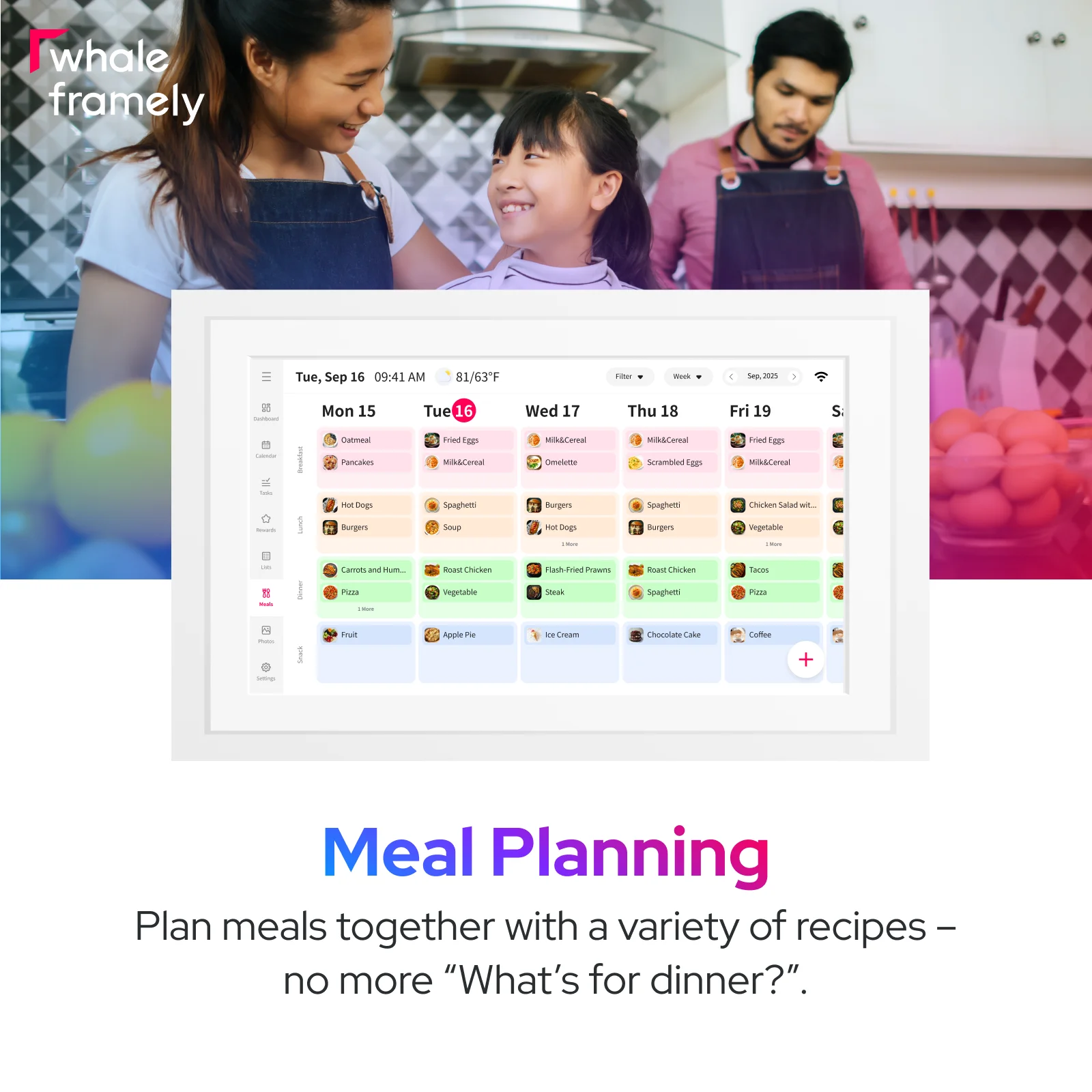 Whale Framely Chores Chart & Meal Planner Built Responsibility And Healthy Habits In Your Children 15.6 Inch Digital Calendar
Whale Framely Chores Chart & Meal Planner Built Responsibility And Healthy Habits In Your Children 15.6 Inch Digital Calendar