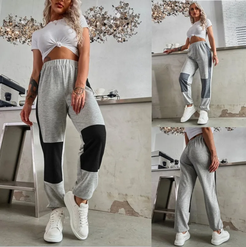 Autumn and Winter Womens Contrast Panels Fashion Leggings Loose Casual Sports Sweatpants Women
Autumn and Winter Womens Contrast Panels Fashion Leggings Loose Casual Sports Sweatpants Women