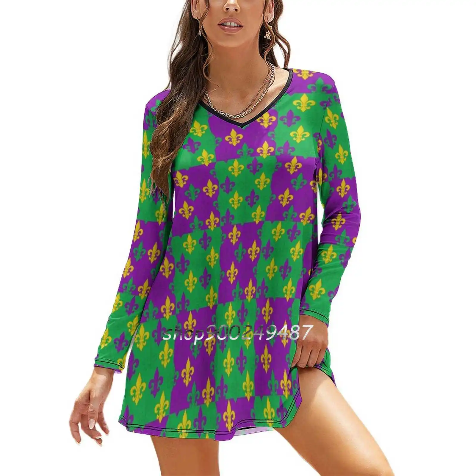 Mardi Gras Fleur-De-Lis Pattern Women Spring Autumn Long Sleeve Dress Female Casual Dress Mardi Gras Fleur De Lis Fleur De Lys
Mardi Gras Fleur-De-Lis Pattern Women Spring Autumn Long Sleeve Dress Female Casual Dress Mardi Gras Fleur De Lis Fleur De Lys