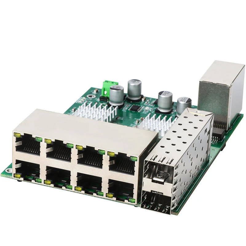 10G2F 8*10/100/1000Base-T RJ45 port switch PCBA unmanaged full Gigabit POE switch module
10G2F 8*10/100/1000Base-T RJ45 port switch PCBA unmanaged full Gigabit POE switch module