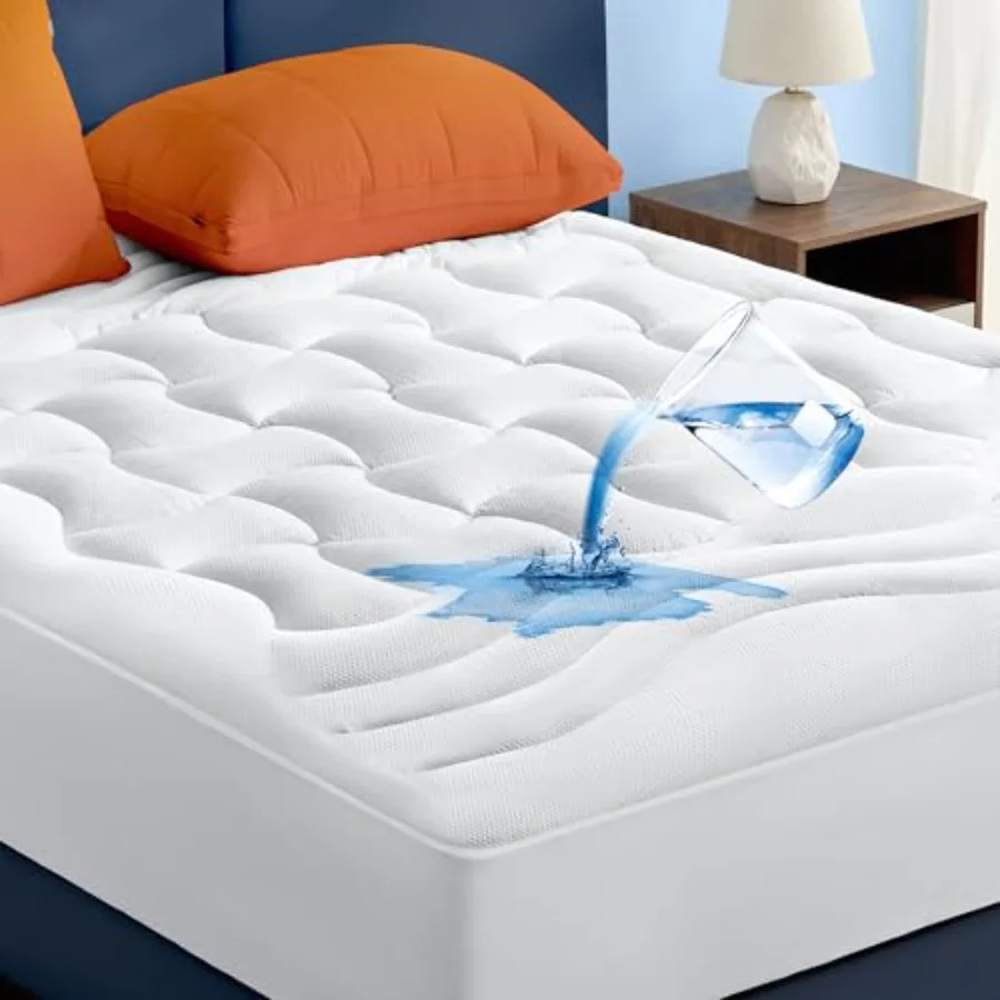 Waterproof Mattress Protector Size - Quilted Fitted Waterproof Mattress Pad Topper with 8-21 Inch Deep Pocket, Noiseless Bed Co
Waterproof Mattress Protector Size - Quilted Fitted Waterproof Mattress Pad Topper with 8-21 Inch Deep Pocket, Noiseless Bed Co