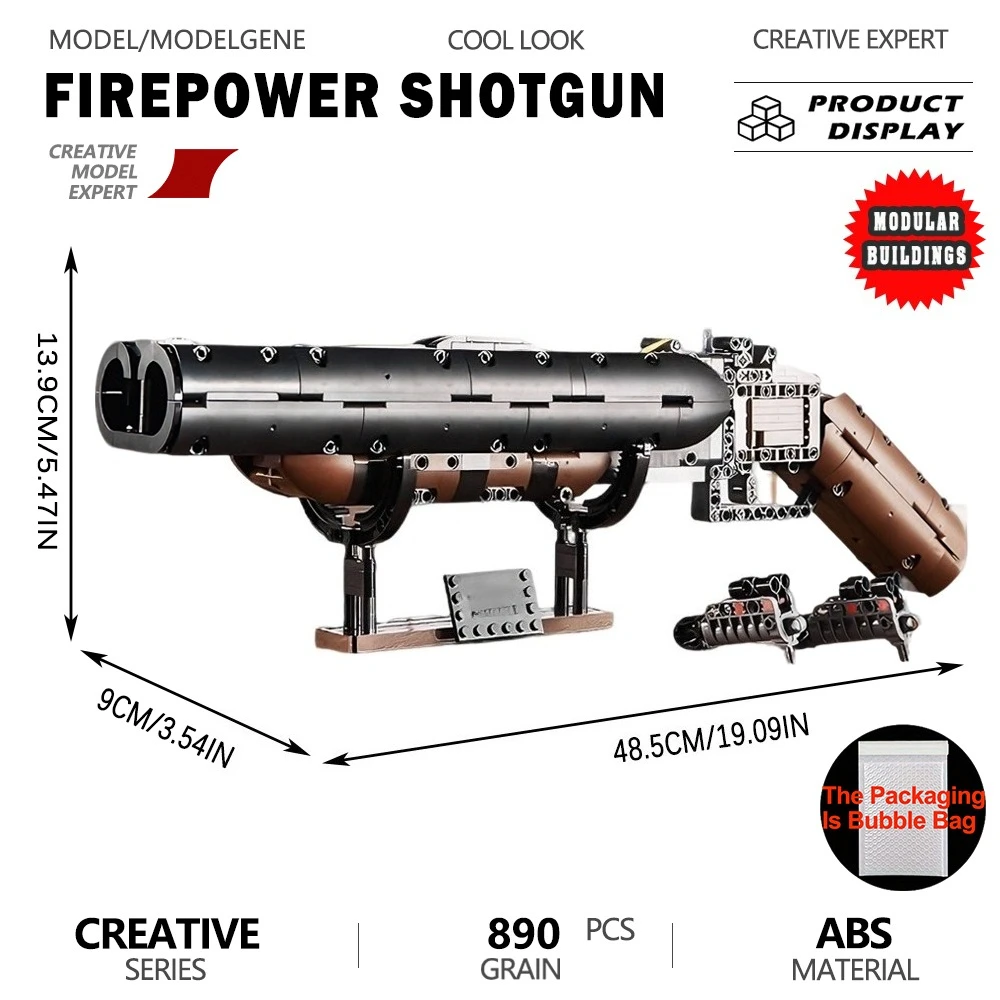 Shotgun Bricks Toy Gift High Precisio Kit for Personal Collecting Exhibit Display Home Styling Decoration Model Building Blocks
Shotgun Bricks Toy Gift High Precisio Kit for Personal Collecting Exhibit Display Home Styling Decoration Model Building Blocks