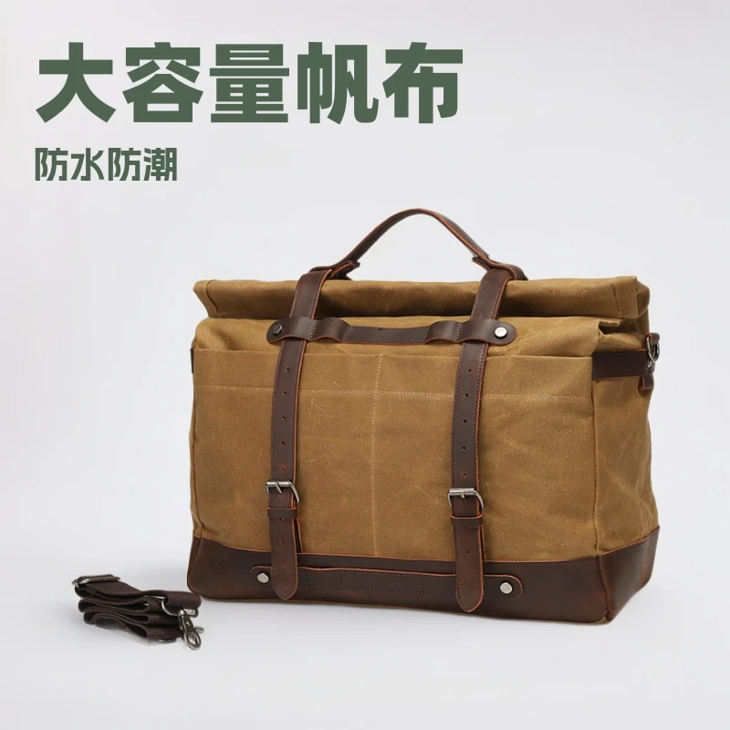 Outdoor Mountaineering Canvas Men's Waterproof Computer Backpack European And American Retro Travel Luggage Bag Capacity Large
Outdoor Mountaineering Canvas Men's Waterproof Computer Backpack European And American Retro Travel Luggage Bag Capacity Large