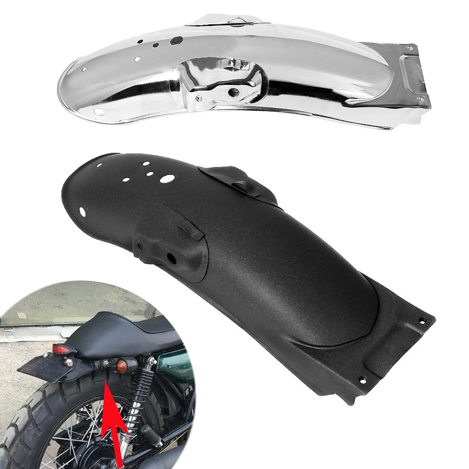 Крыло заднего крыла, брызговик, прочная защита, простая установка, защитная крышка для запасной части для аксессуаров CG125
Крыло заднего крыла, брызговик, прочная защита, простая установка, защитная крышка для запасной части для аксессуаров CG125