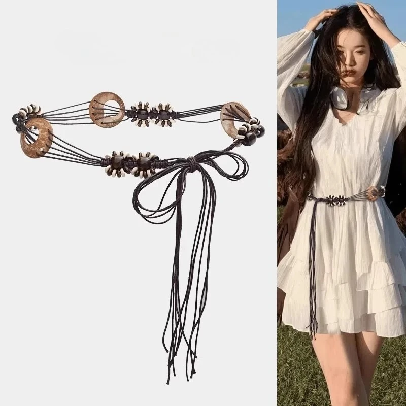 Women's Bohemian Ethnic Style Woven Waist Tassel Belt Fashion High-quality Belt Popular Trend Belt for All Clothes
Women's Bohemian Ethnic Style Woven Waist Tassel Belt Fashion High-quality Belt Popular Trend Belt for All Clothes