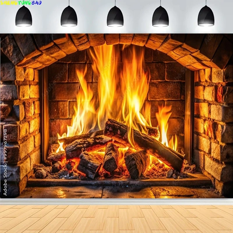 Christmas Holiday Warm Home Photography Backdrops Fireplace Crackling Flames Party Wood Burning Photo Studio Background HY-02
Christmas Holiday Warm Home Photography Backdrops Fireplace Crackling Flames Party Wood Burning Photo Studio Background HY-02