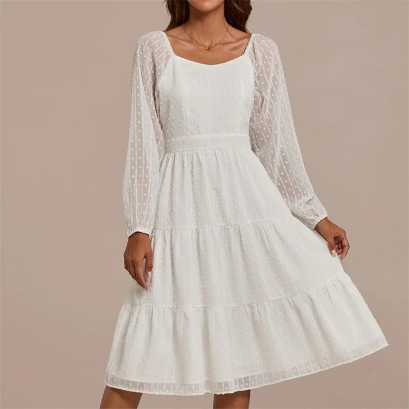 Elegant Lace Dress Women 2025 New Solid Color Party Wedding Evening Dress For Women Fashion Stylish Casual Daily Wear
Elegant Lace Dress Women 2025 New Solid Color Party Wedding Evening Dress For Women Fashion Stylish Casual Daily Wear
