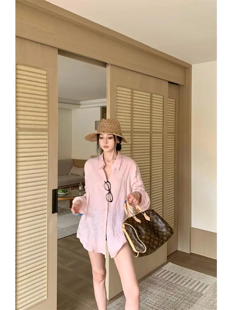 Elegant Simple Long Sleeve Women's Shirt Spring 2026 New Casual Loose Slimming Top Sun Protection Medium Length Versatile
Elegant Simple Long Sleeve Women's Shirt Spring 2026 New Casual Loose Slimming Top Sun Protection Medium Length Versatile
