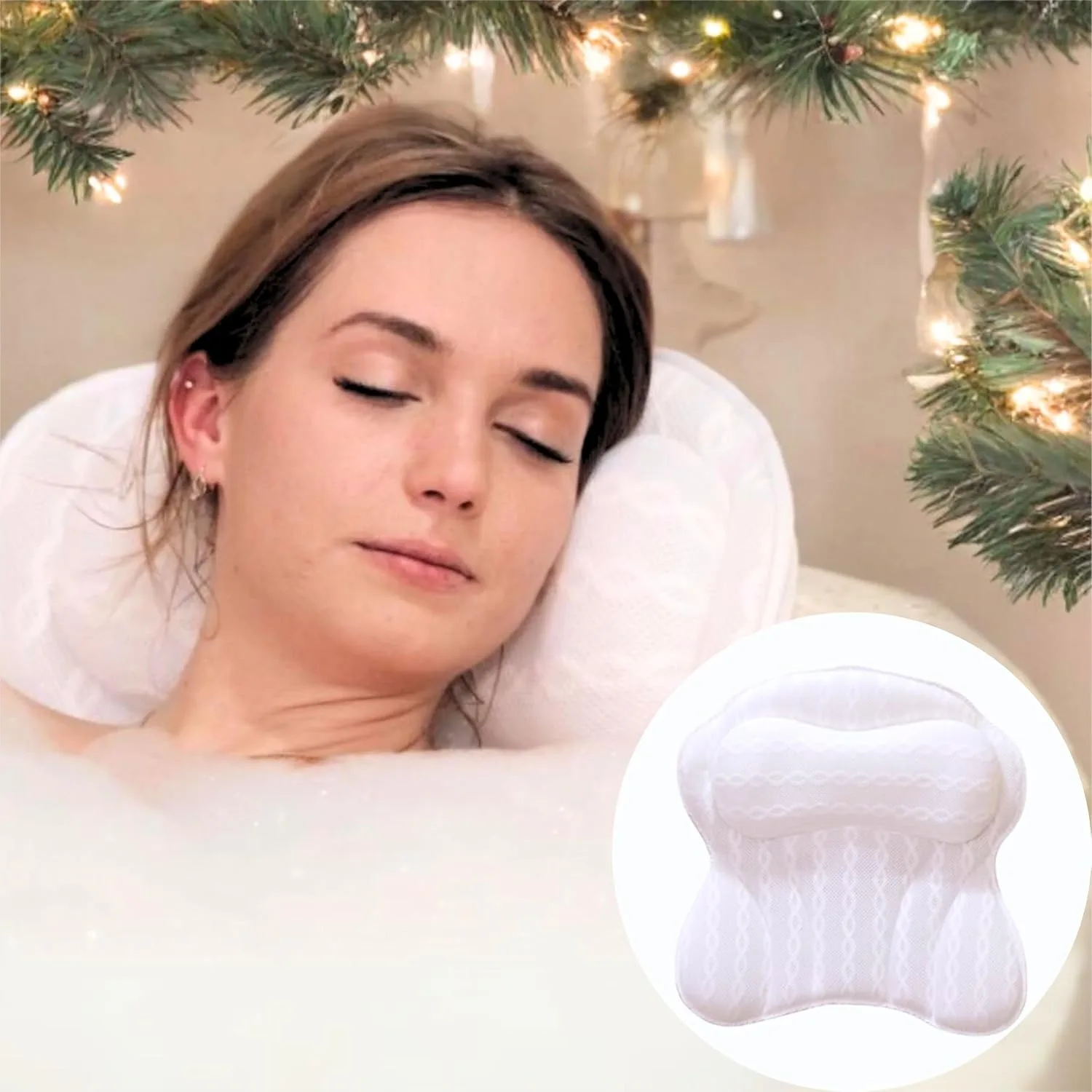Bath Pillow for Tub Neck & Back Support, Luxury Bathtub Pillows with Extra Strong Suction Cups, Machine Washable Bath
Bath Pillow for Tub Neck & Back Support, Luxury Bathtub Pillows with Extra Strong Suction Cups, Machine Washable Bath