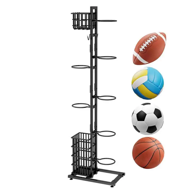 universal Storage Rack Basketball Rack Football Ball Storage Organizer Stand Rustproof Basketball Organizer Rack With Basket
universal Storage Rack Basketball Rack Football Ball Storage Organizer Stand Rustproof Basketball Organizer Rack With Basket