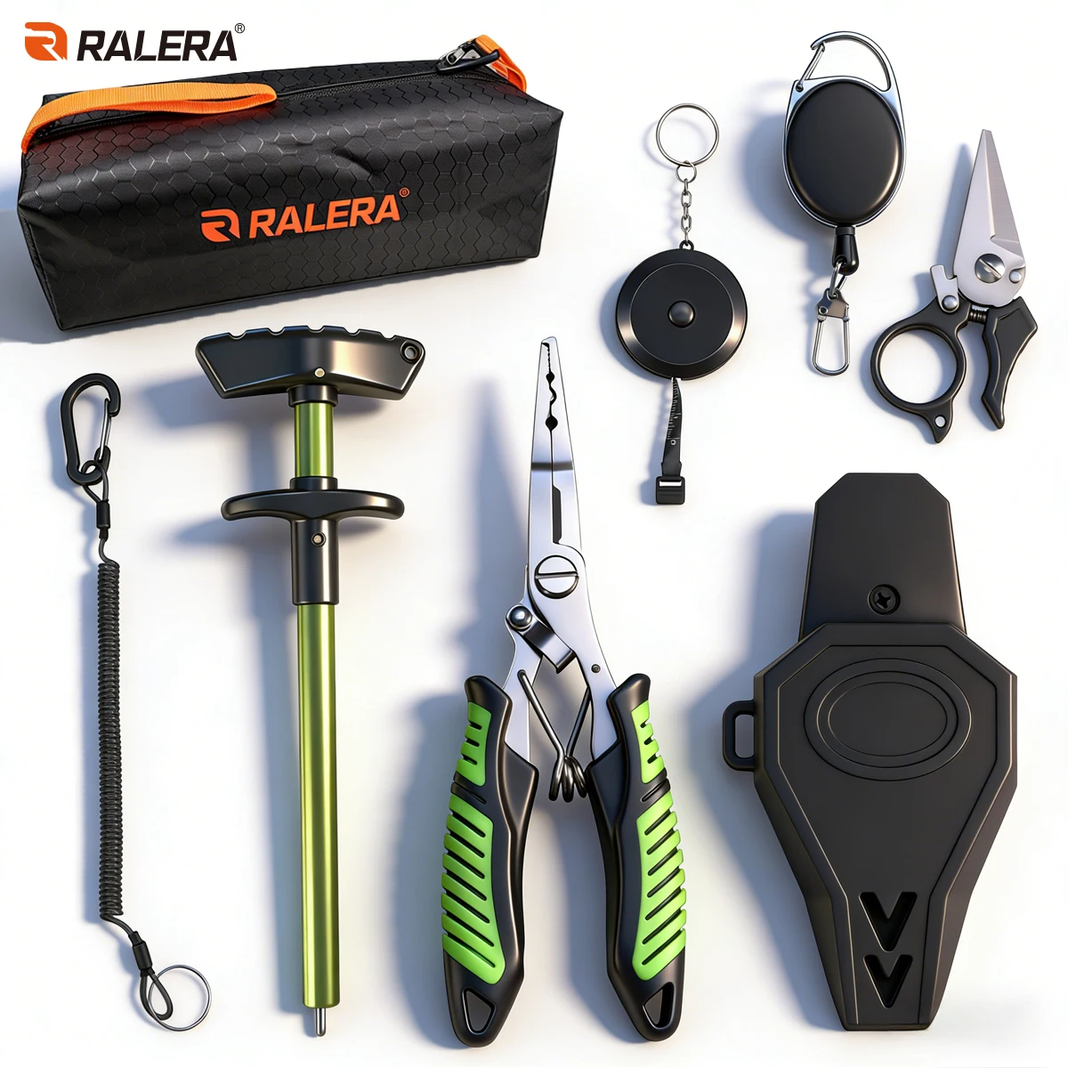 RALERA Fishing Tool Kit: Hook Remover, Pliers, Fly Shears, Retractors, Lanyard, Sheath & Carry Bag for All Anglers
RALERA Fishing Tool Kit: Hook Remover, Pliers, Fly Shears, Retractors, Lanyard, Sheath & Carry Bag for All Anglers