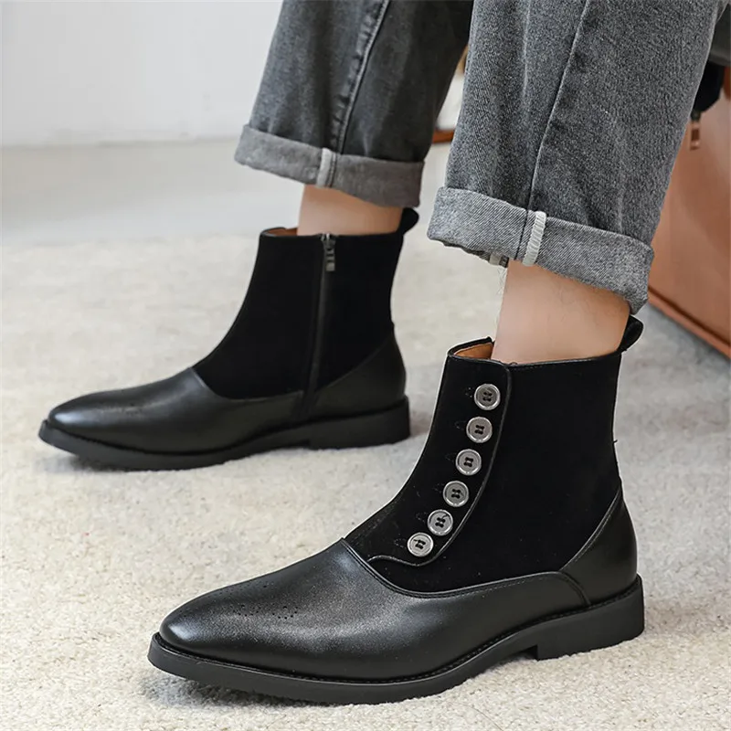 Men's Shoes Fashion New High Tops Ankle Boots Designer Chelsea Boots for Men Luxury Brand Casual Shoes Footwear Zapatos Hombre
Men's Shoes Fashion New High Tops Ankle Boots Designer Chelsea Boots for Men Luxury Brand Casual Shoes Footwear Zapatos Hombre