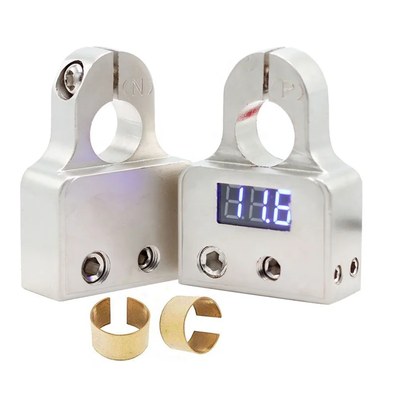 Car Zinc Alloy Audio Battery Terminal Connector with LED Display Voltmeter
Car Zinc Alloy Audio Battery Terminal Connector with LED Display Voltmeter