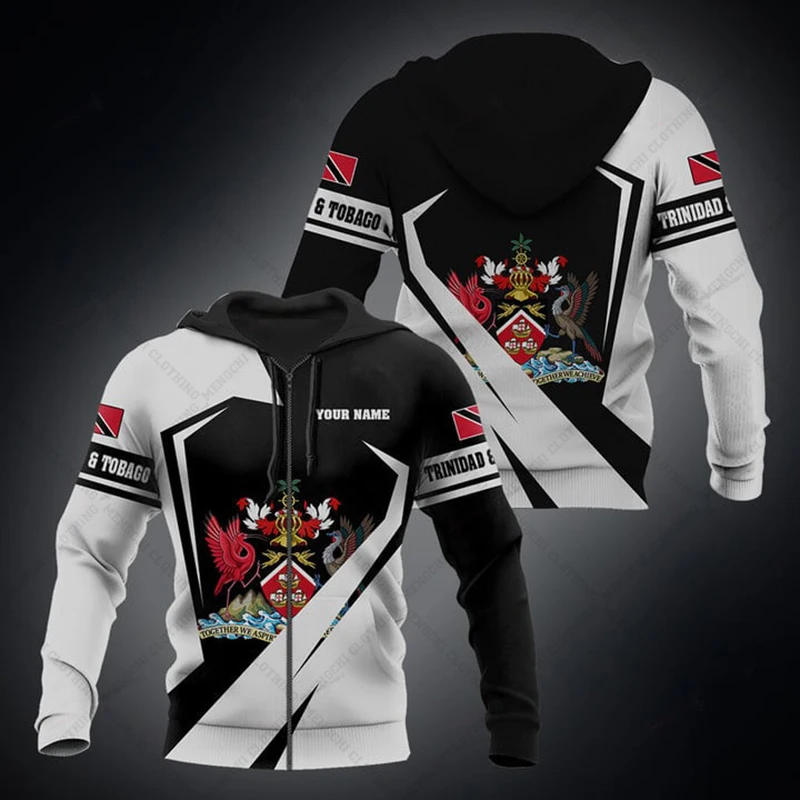 Customize Trinidad & Tobago Emblem Zipper Hoodies Unisex Oversize Sweatshirts Winter Casual Streetwear Tops Pullover
Customize Trinidad & Tobago Emblem Zipper Hoodies Unisex Oversize Sweatshirts Winter Casual Streetwear Tops Pullover